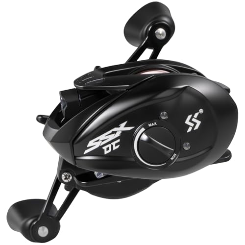Sougayilang Baitcasting Reel with Digital Anti-Backlash Control - Smart Computer Braking System, 7.2:1 Gear Ratio, 18.5LB Max Drag-Easy Casting Baitcaster for Beginners & Bass Anglers